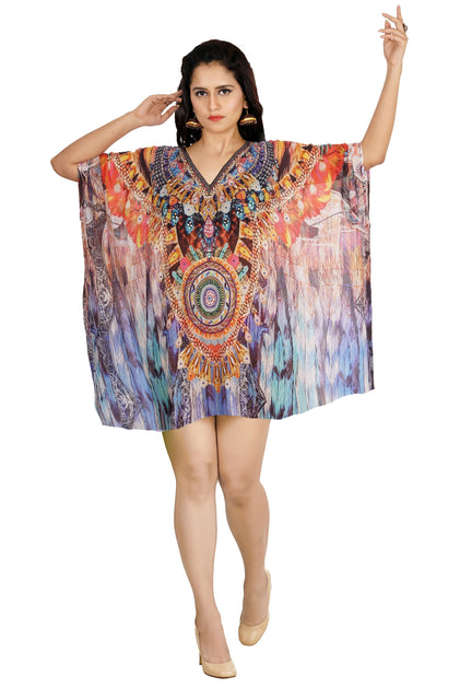 Women's  Silk Crepe Kaftans - Black beads main image 0