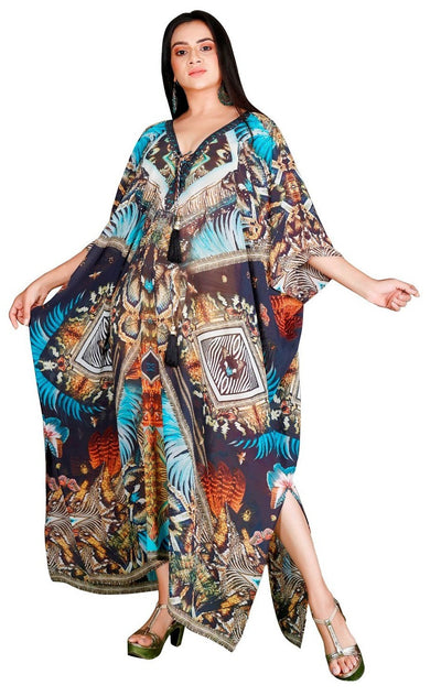 Butterfly Kaftan Plus Size Silk Kaftan Long Dress Kaftan Boho Dress Gift