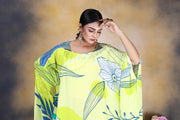 Glamour in Silk: Embellished Kaftan for Women