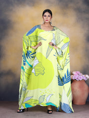 Glamour in Silk: Embellished Kaftan for Women