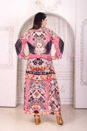 "Blooming Elegance: Floral Print Party Dress for Women"