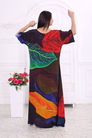 "Elegant Floral Print Silk Dress for Women – Chic & Feminine Style"