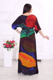"Elegant Floral Print Silk Dress for Women – Chic & Feminine Style"
