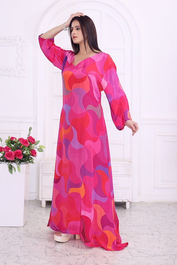 "Elegant Floral Print Dress for Women – Stylish & Feminine Outfit"