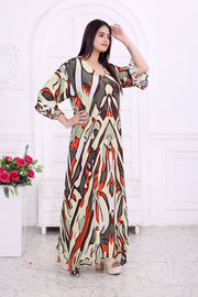 "Trendy Geometric Print Dress for Women – Modern & Stylish Outfit"