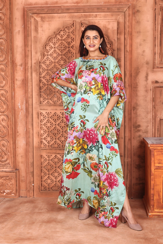 "Enchanting Elegance: Adorned Kaftan Creations for Women"