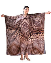 Effortlessly Elegant: Women's Brown Silk Caftan for Chic and Comfortable Style