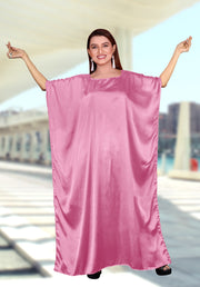 Party wear Plain Long satin caftan Dress resort wear for women