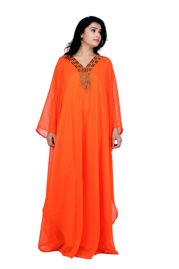 Abaya Long Maxi Dress, Dubai Kaftan, Crystal Work Kaftan