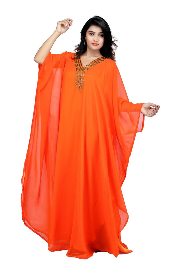 Abaya Long Maxi Dress, Dubai Kaftan, Crystal Work Kaftan