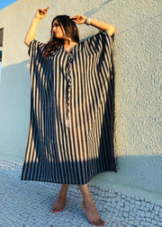 Buy Versatile linen Cotton Kaftan Dress Designed Stylish and Lively
