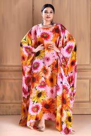 Effortless Elegance: Floral Silk Caftan for Every Occasion
