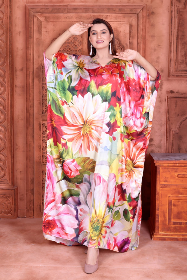 Floral Print Dress Kaftan womens Kaftan resort wear caftan cover up