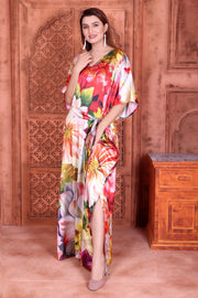Plus Size Kaftan Resort Wear Silk Caftan maxi dress long Non sheer kaftan