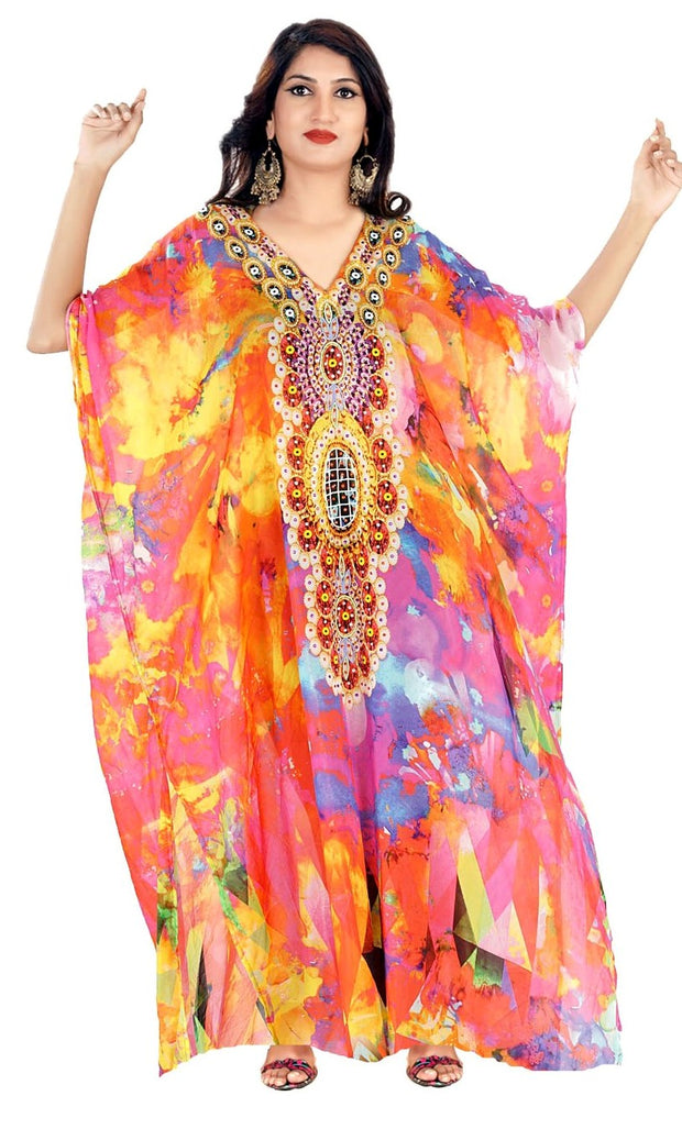 black caftan dress