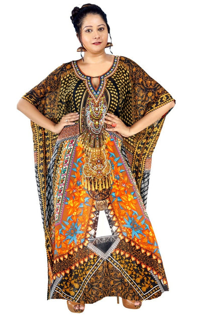 kaftan silk dress