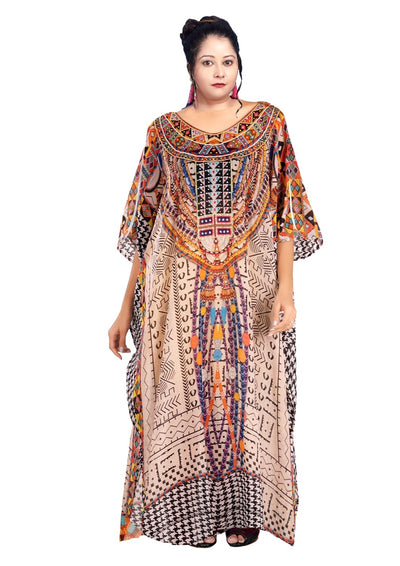 cream kaftan dress