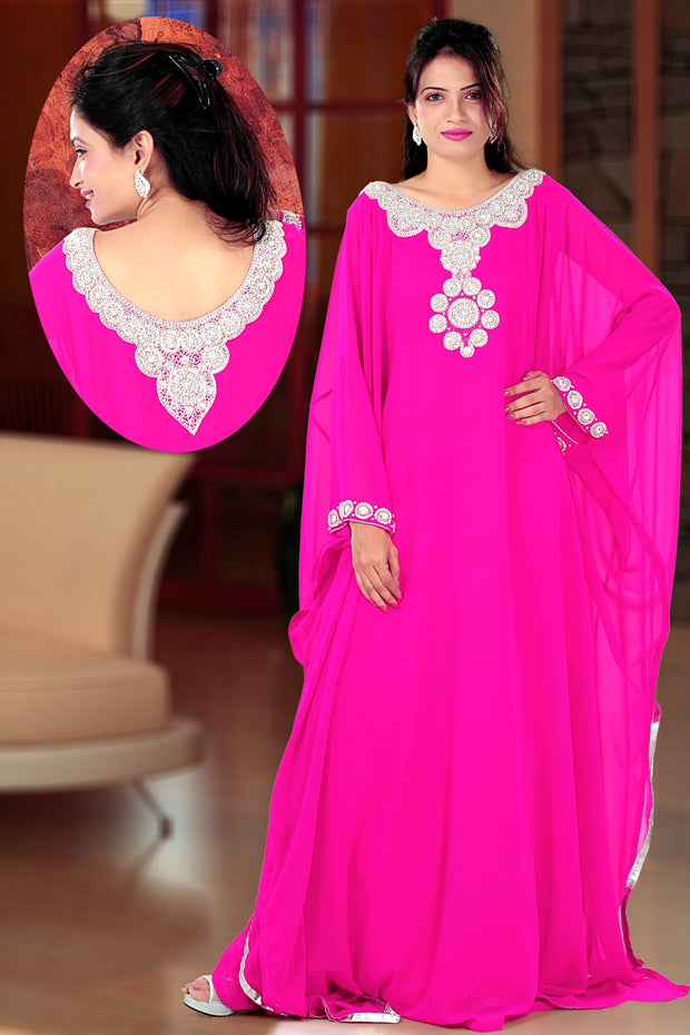 pink kaftan dress