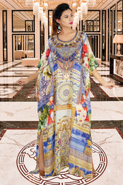 Amazing kaftans Aspiring Floral Print Silk Kaftan silk dress