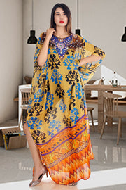 tropical boho dress