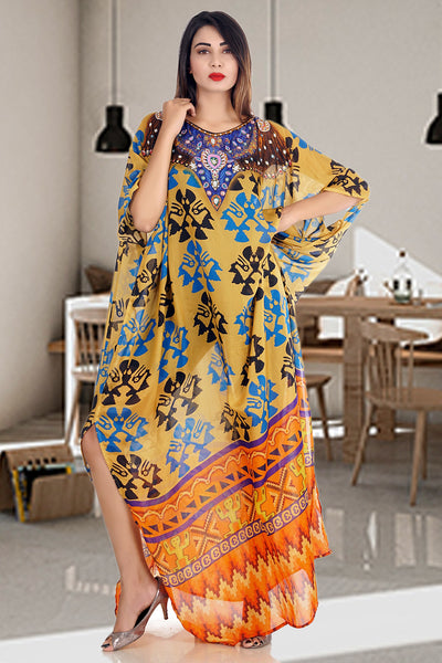 tropical boho dress