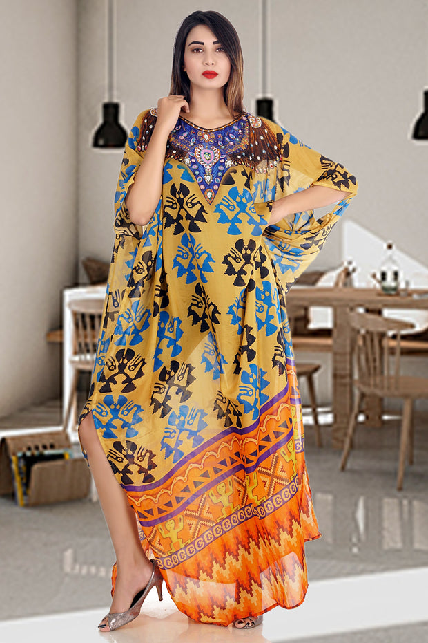 tropical boho dress