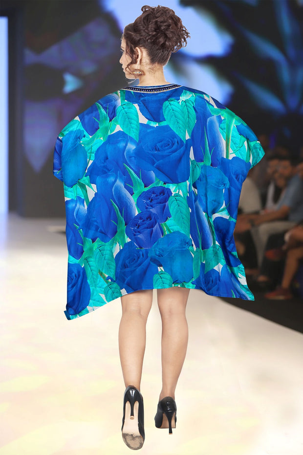 Silk kaftan tunic for women caftan for ladies beach wear floral print silk dress