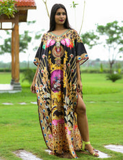 silk caftan dress