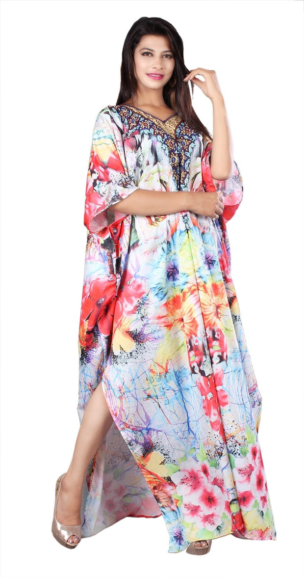 long silk caftan