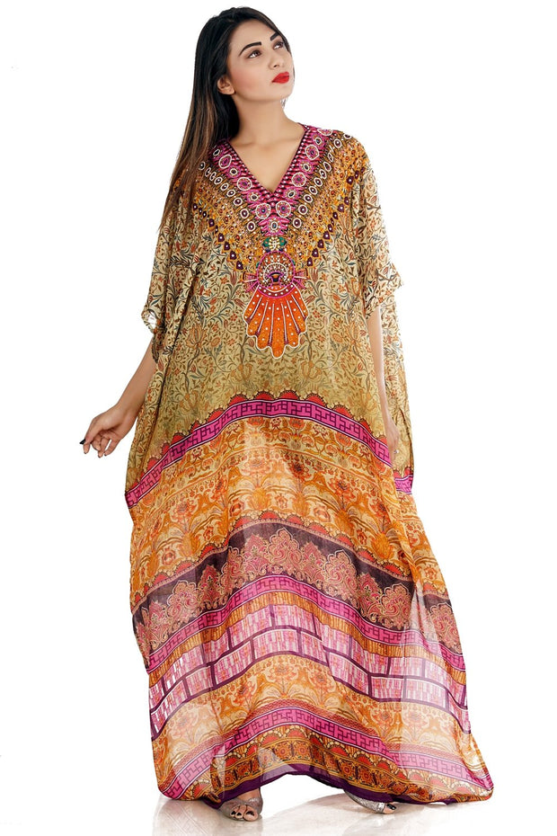 Party dress caftan plus size beach wear resort wear caftan womens silk caftan swim wear kaftan - Silk kaftan