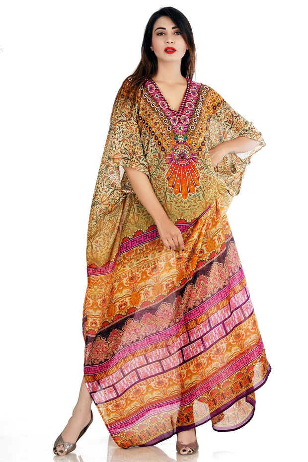 Party dress caftan plus size beach wear resort wear caftan womens silk caftan swim wear kaftan - Silk kaftan