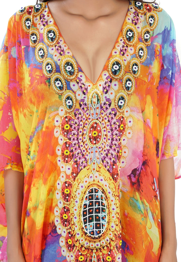 black kaftan beach cover up