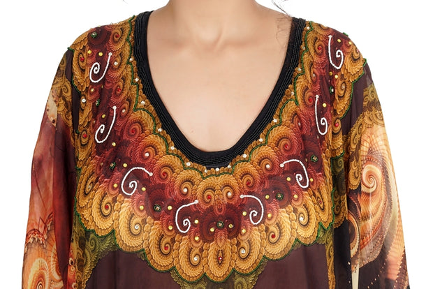 Designer Resort wear Plus size bikini kaftan Long Kaftan for short women