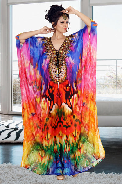 lace up kaftan