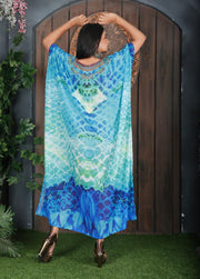 Lace Kaftan silk dress kimono sleeves plus size kaftan