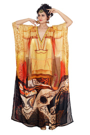 silk kaftan tops