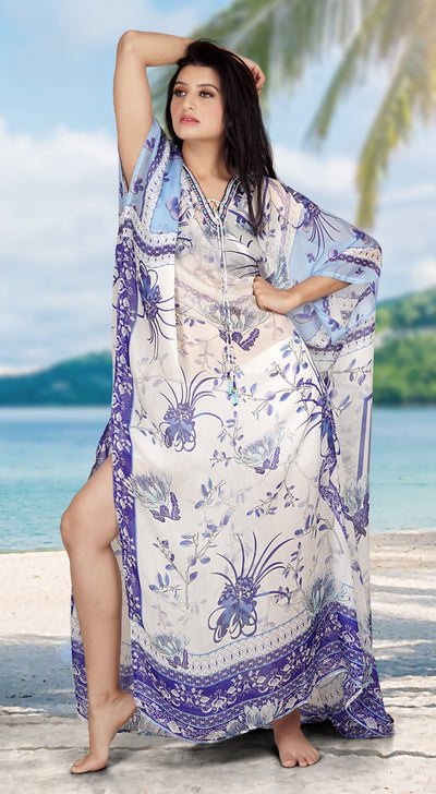 chiffon beach kaftan