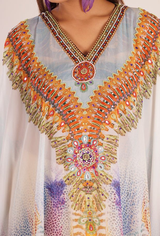 silk  kaftan 