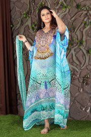 Silk beach kaftan