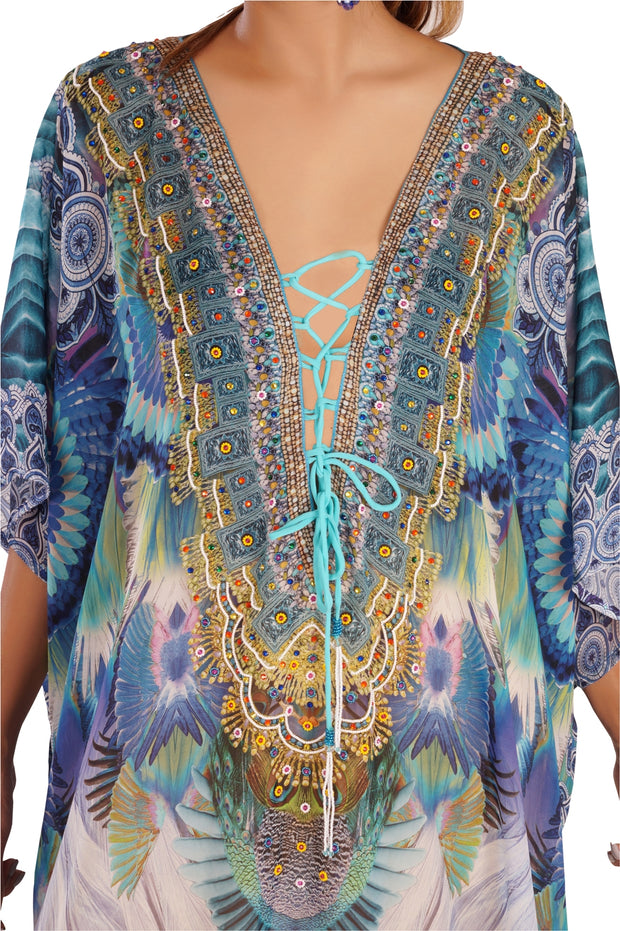 silk caftan dress