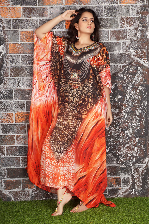 full length beach kaftan