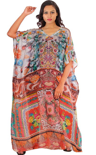 chiffon kaftan dress