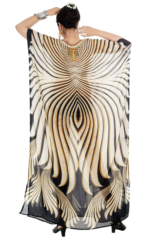 embellished kaftan dress