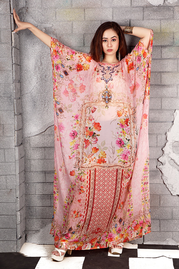 silk caftan dress
