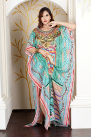 plus size silk kaftan