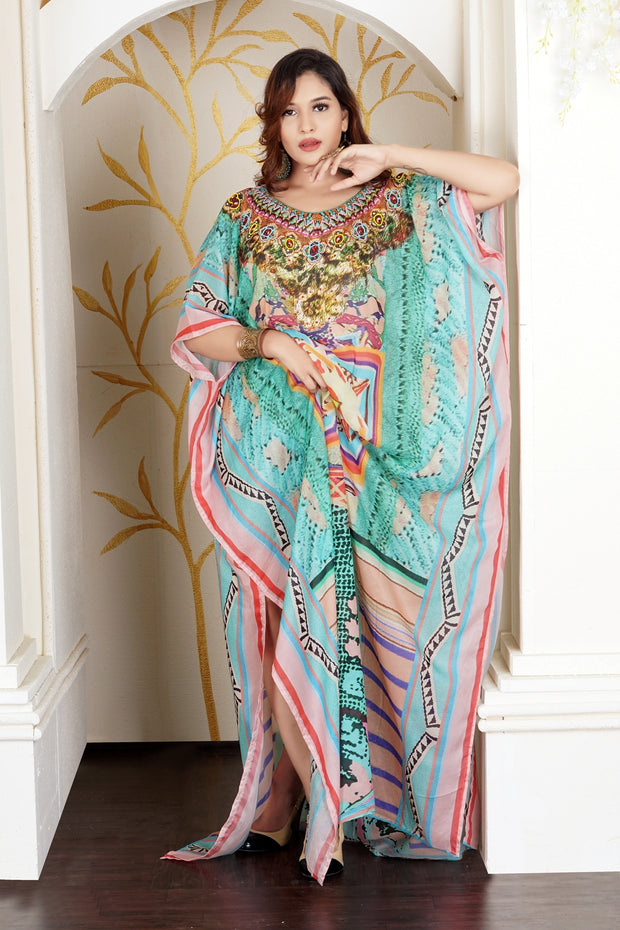 plus size silk kaftan