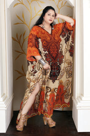silk kaftan tops
