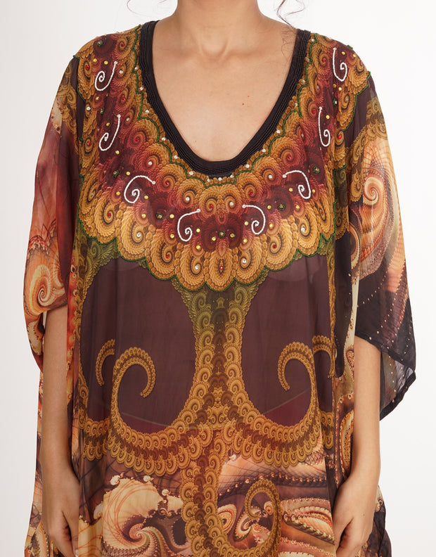 blue beach kaftan