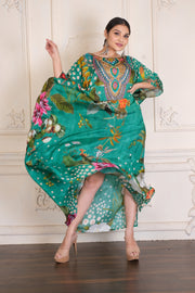 Plus Size Kaftan womens kaftan Pure silk kaftan Floral Kaftan