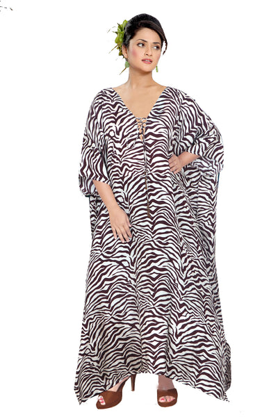 Zebra stripe Print Silk kaftan plus size silk caftan for womens kaftan sale